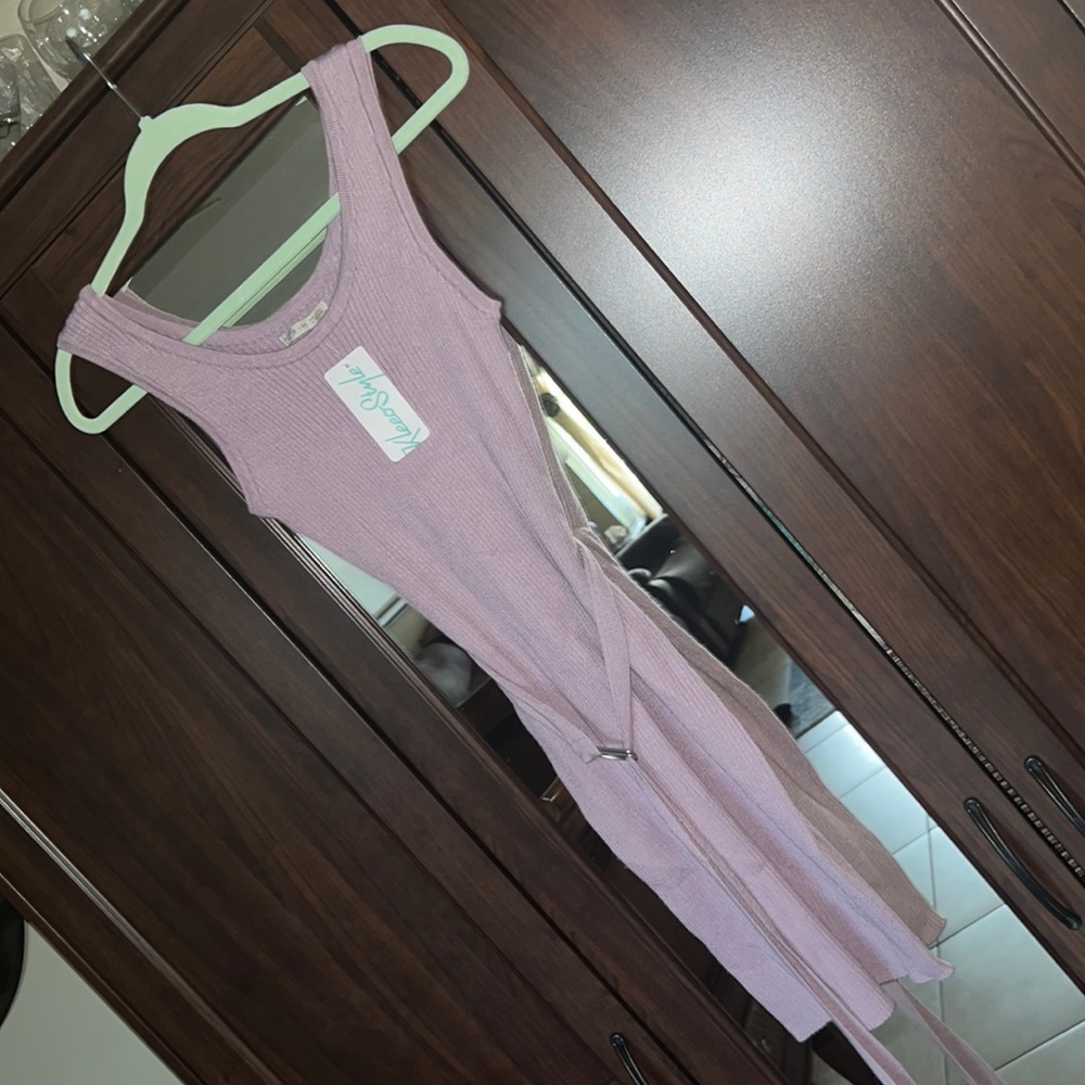 Body con dress with wrap tie